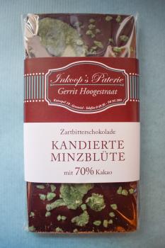 Tafelschokolade KANDIERTE MINZBLÜTEN